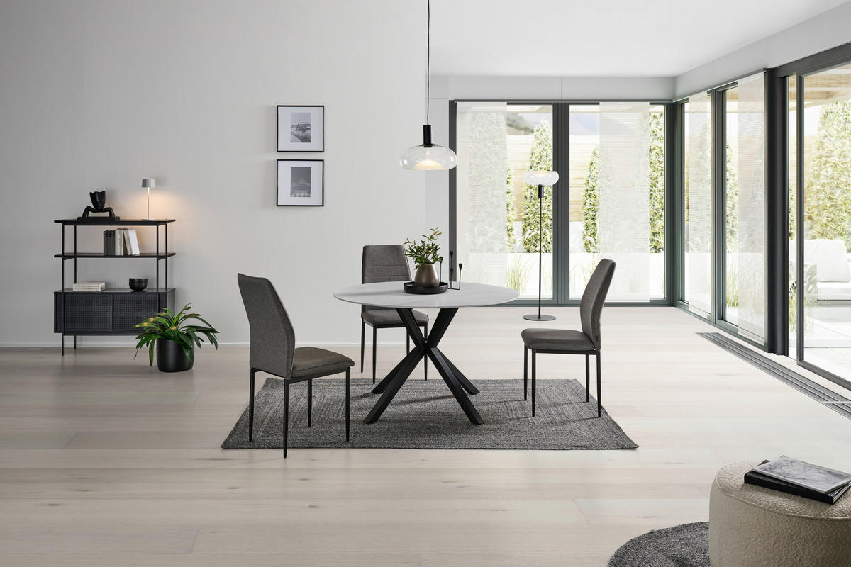 STOL ZA BLAGOVAONICU  bijela  metal, keramika      - bijela/crna, Lifestyle, metal/keramika (118/76/118cm) - MID.YOU