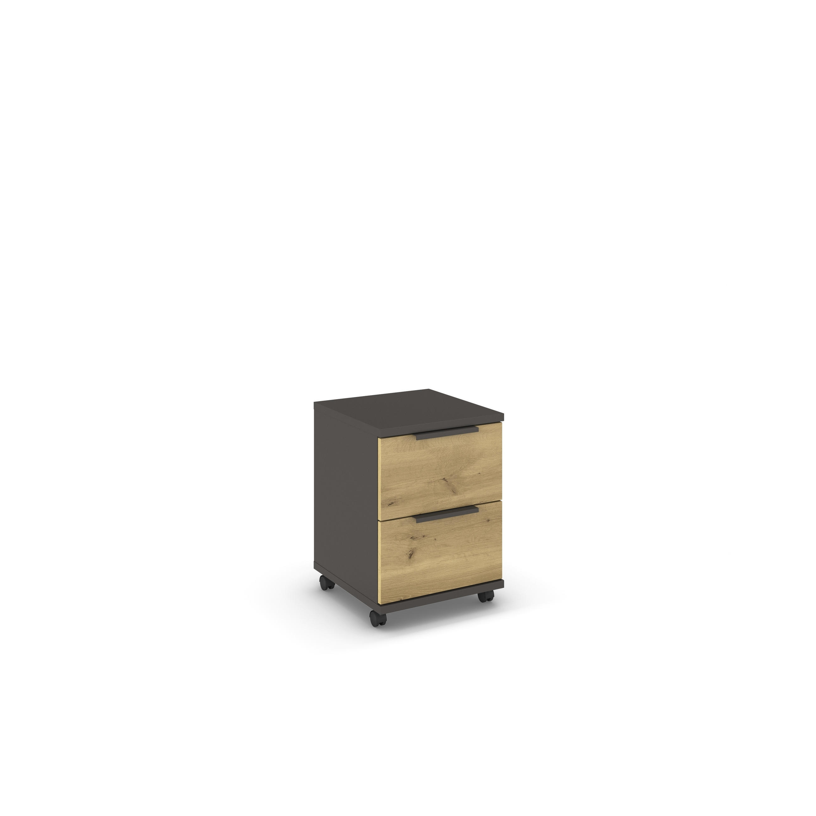 Xora Rollcontainer Graphit, Eiche 40x55x42 cm