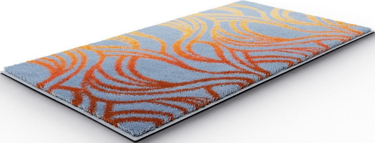 BADEMATTE Orange 70/120 cm  - Orange, Design, Kunststoff/Textil (70/120cm) - Grund