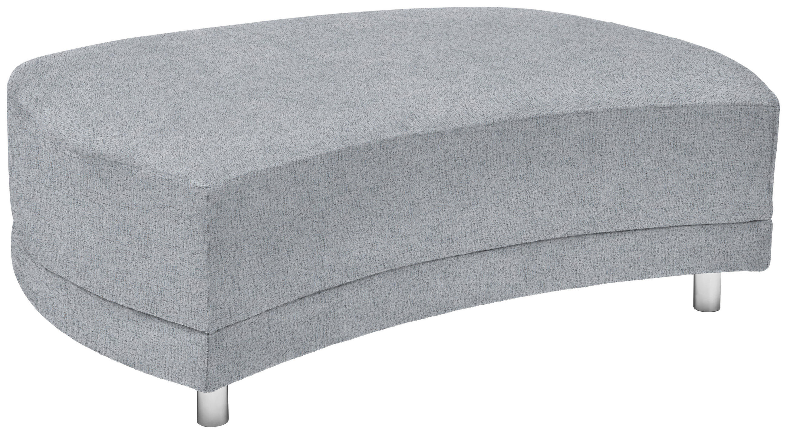 HOCKER in Textil Hellgrau  - Silberfarben/Hellgrau, Design, Kunststoff/Textil (142/46/100cm) - Carryhome