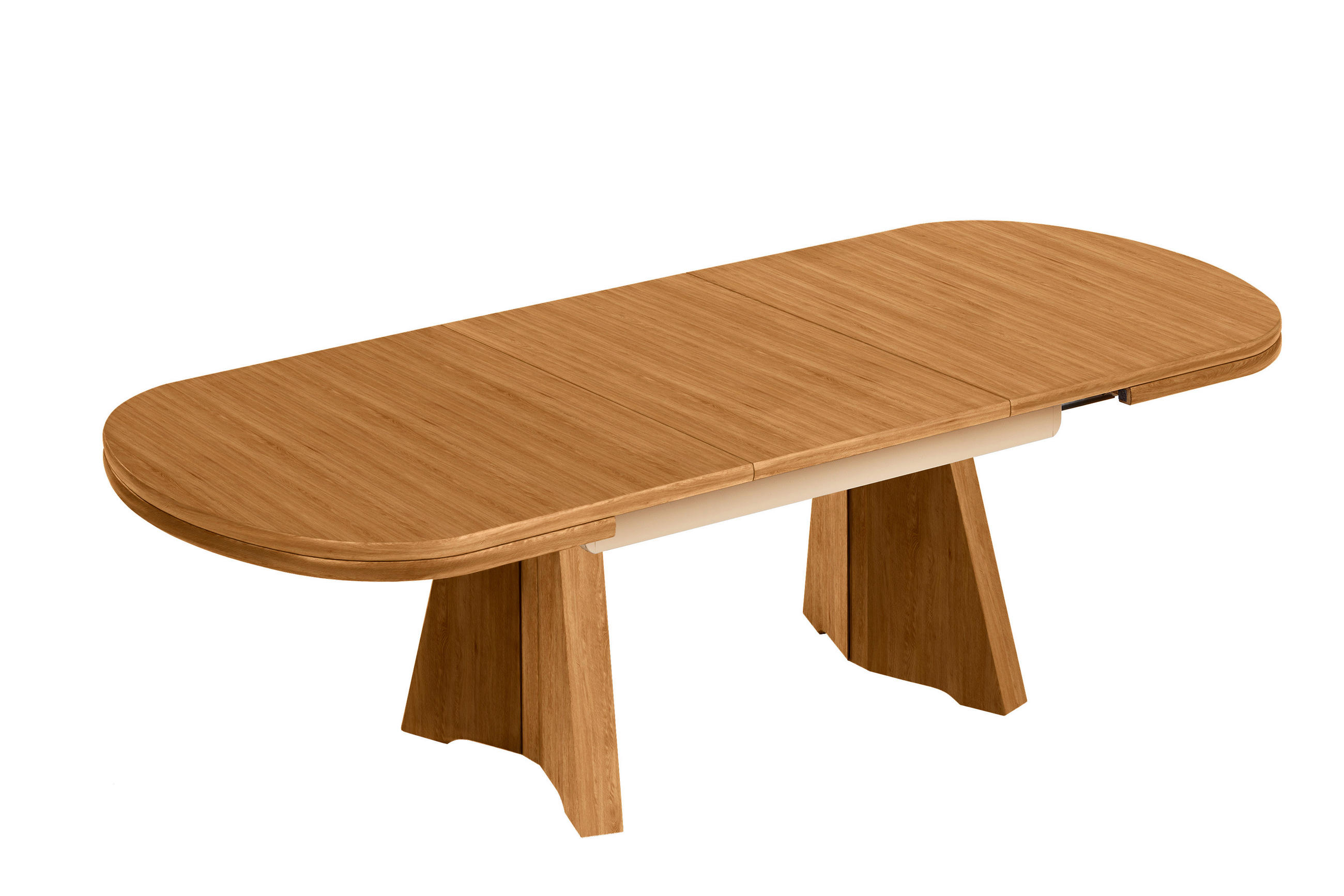 COUCHTISCH in Holz, Metall 125-165,5/71/54-73 cm  - Eichefarben, Konventionell, Holz/Metall (125-165,5/71/54-73cm) - Venda