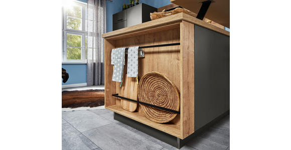 EINBAUKÜCHE - Graphitfarben, Design, Holzwerkstoff - Dieter Knoll