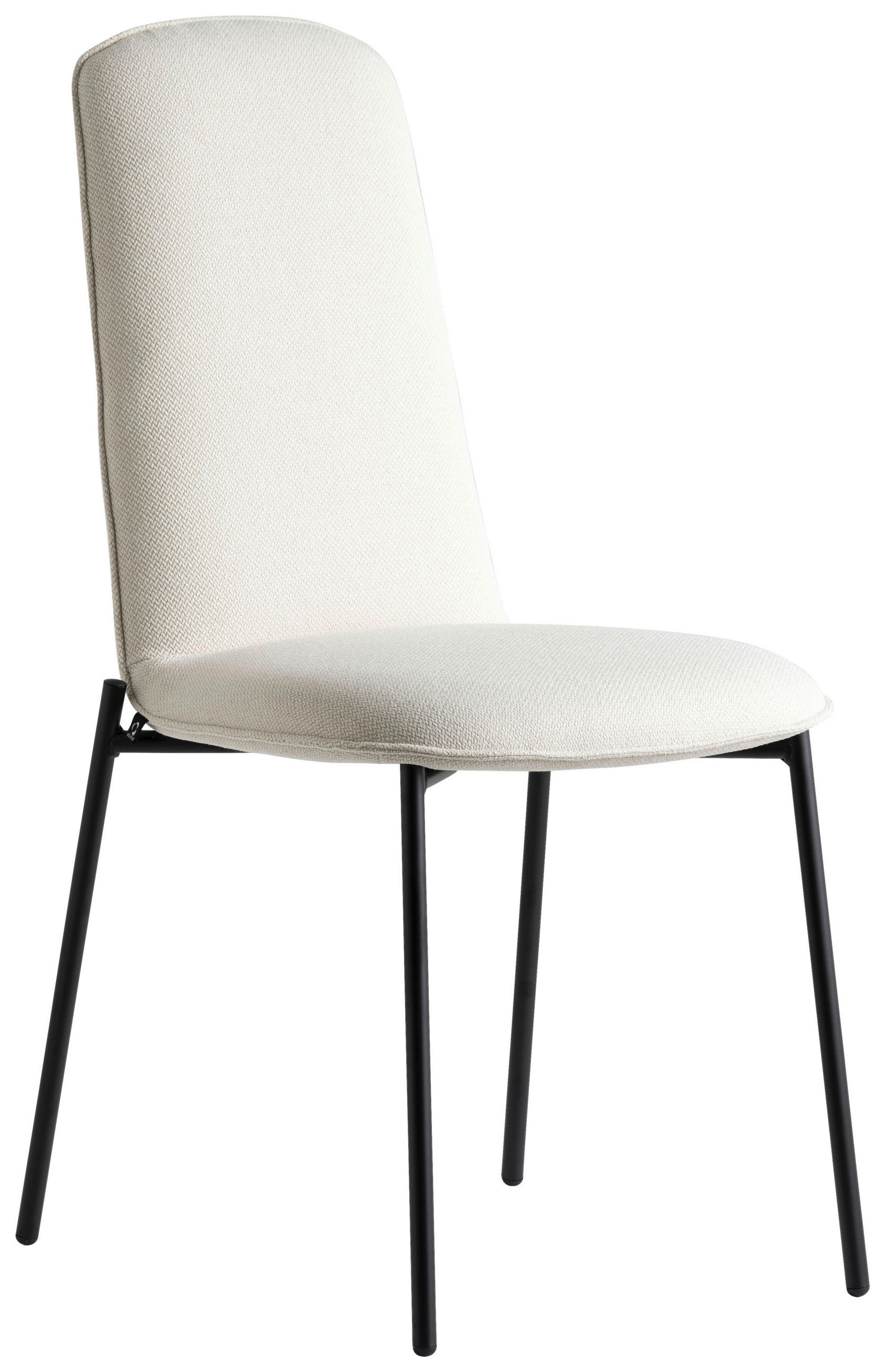 STUHL Struktur Sandfarben  - Sandfarben/Schwarz, Design, Textil/Metall (48/95/60cm) - Connubia 