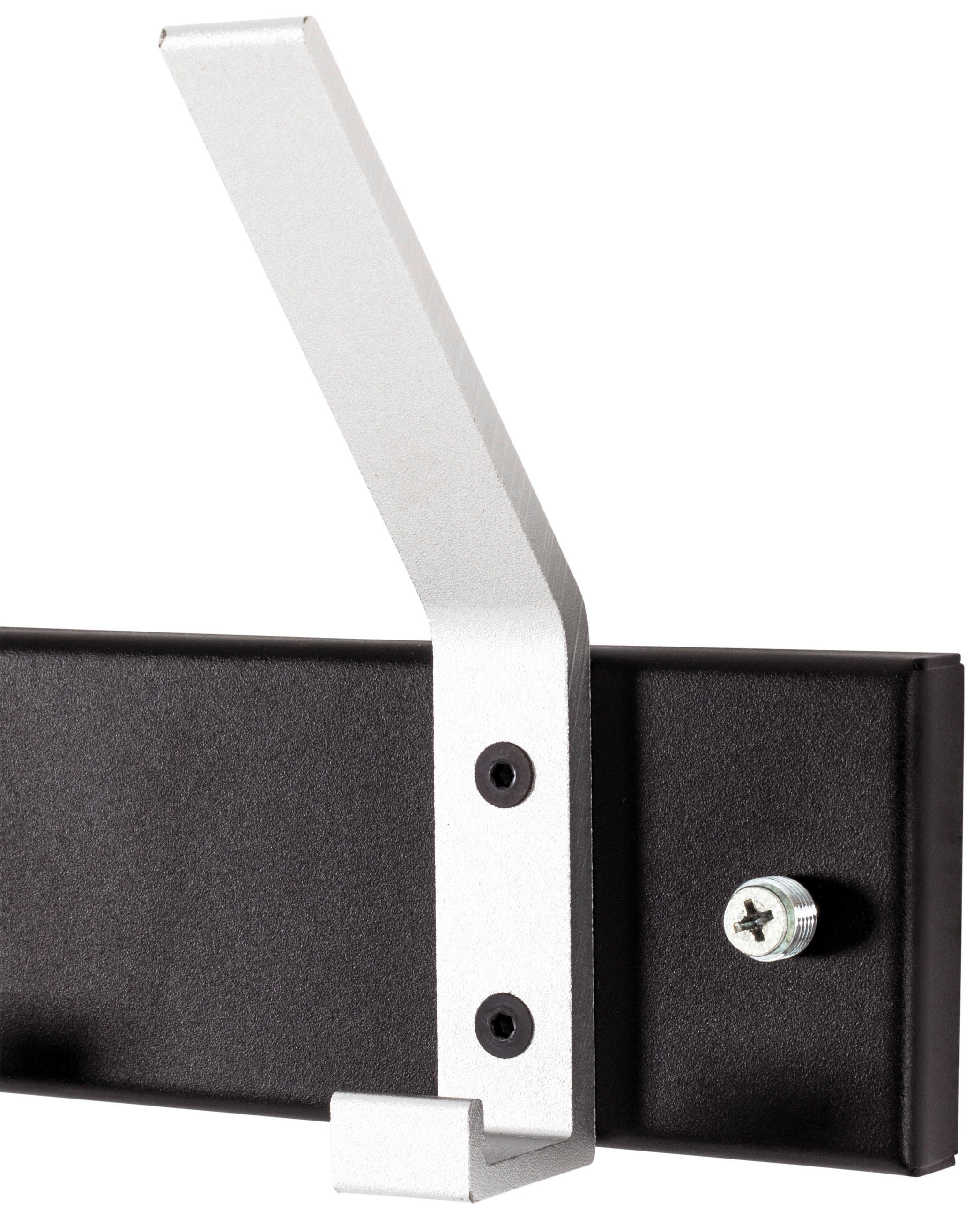 STENSKI OBEŠALNIK - črna/barve aluminija, Basics, kovina (50/14/8cm) - Xora