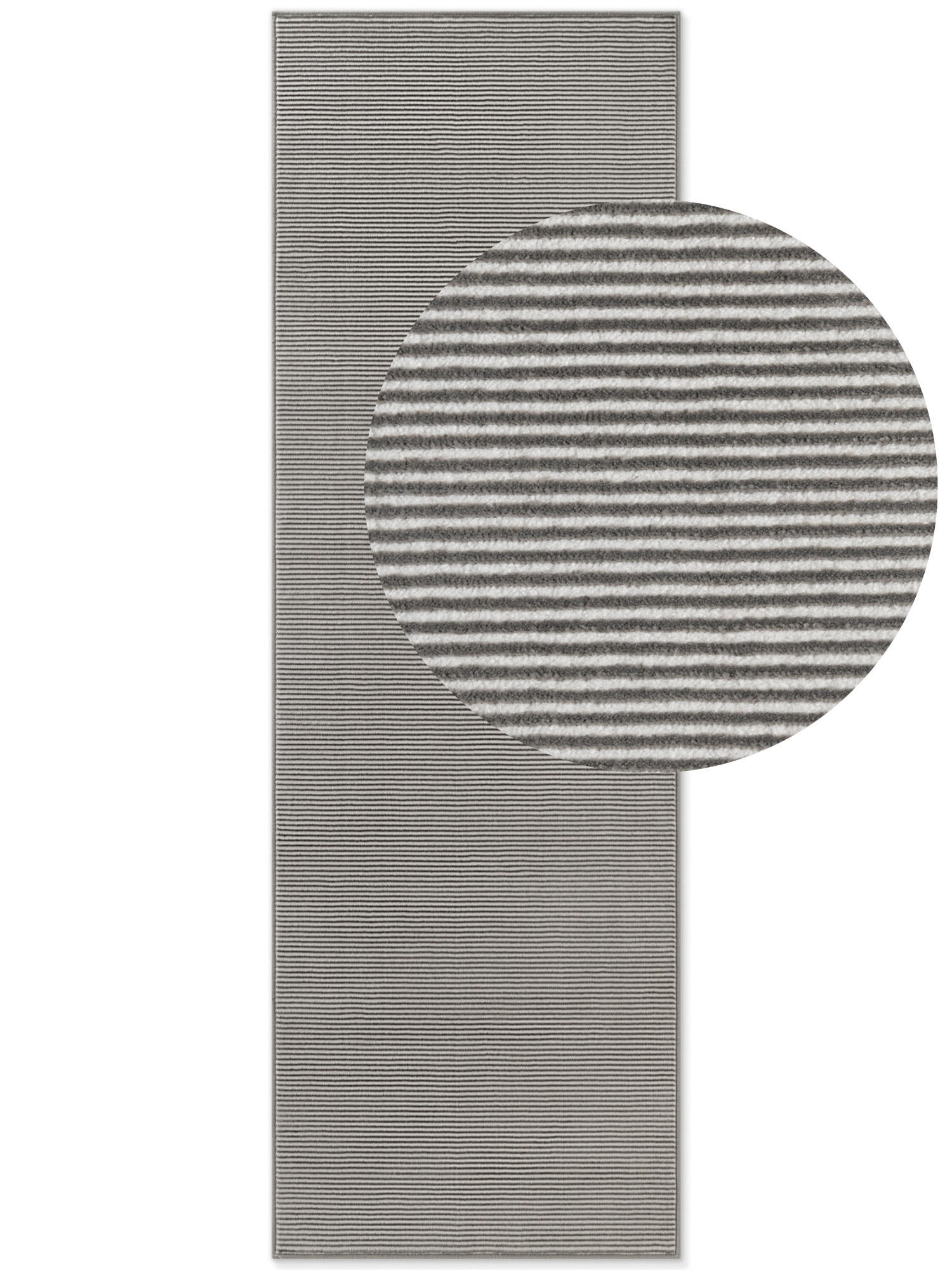 LÄUFER 80/240 cm Perles  - Anthrazit/Creme, Basics, Kunststoff (80/240cm) - Elle Decoration