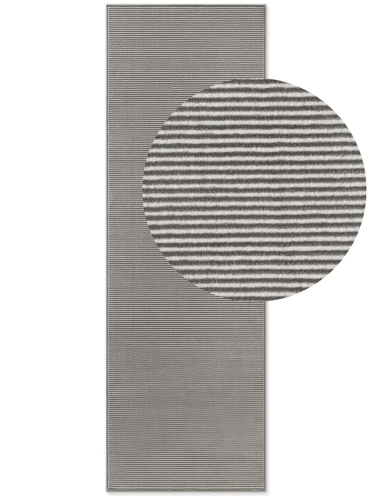 LÄUFER 80/240 cm Perles  - Anthrazit/Creme, Basics, Kunststoff (80/240cm) - Elle Decoration