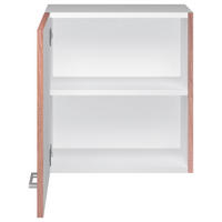 KÜCHENOBERSCHRANK 50/54,8/32 cm  in Weiß, Sonoma Eiche  - Alufarben/Weiß, KONVENTIONELL, Holzwerkstoff/Kunststoff (50/54,8/32cm) - FlexWell