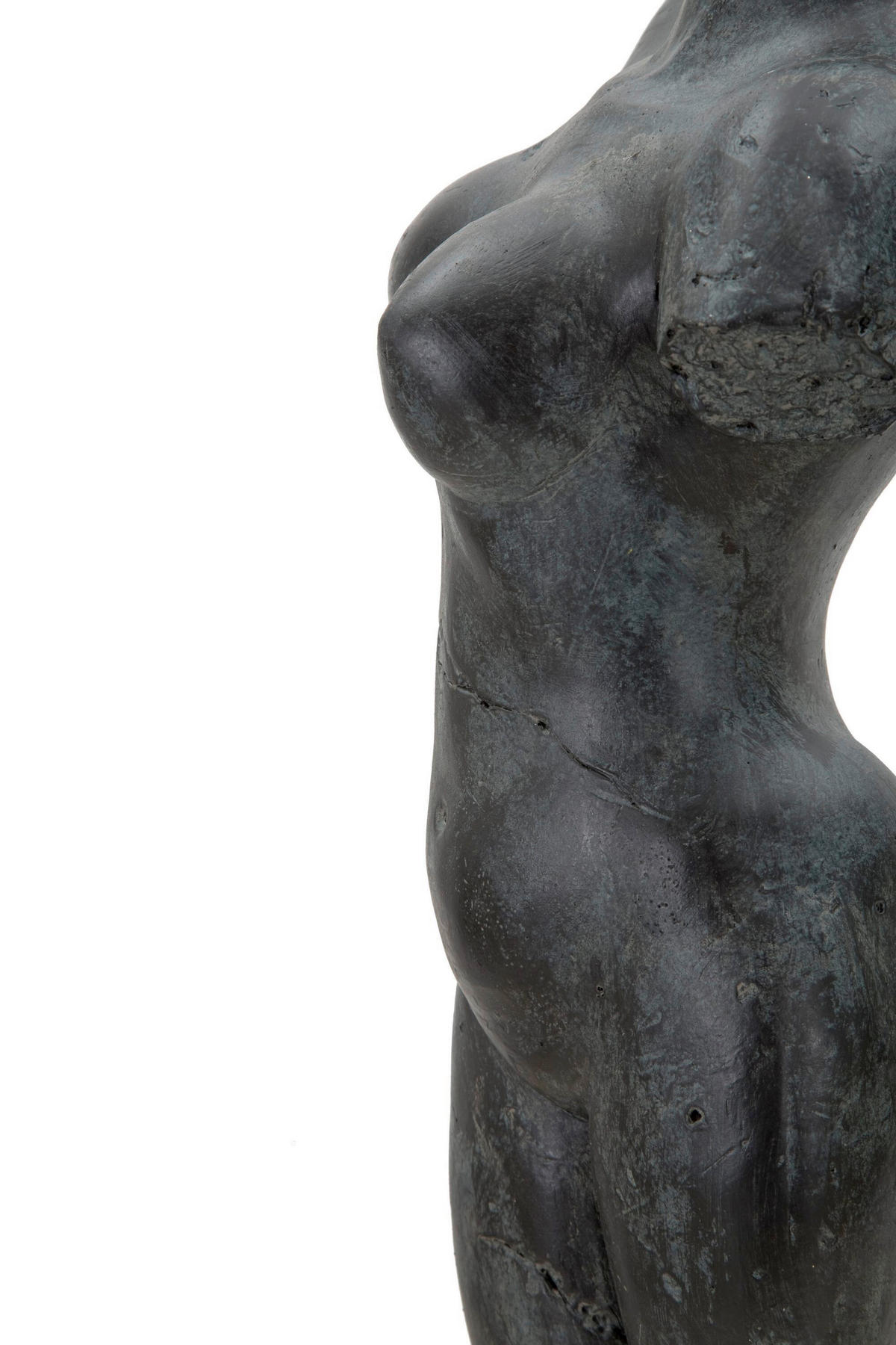 SKULPTUR - Schwarz, Basics, Kunststoff/Metall (19/50/17cm)