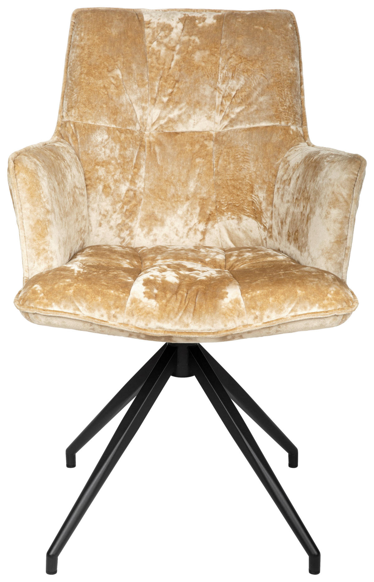 ARMLEHNSTUHL  in Eisen Samt  - Taupe/Schwarz, Design, Textil/Metall (59/89,5/63cm) - Novel