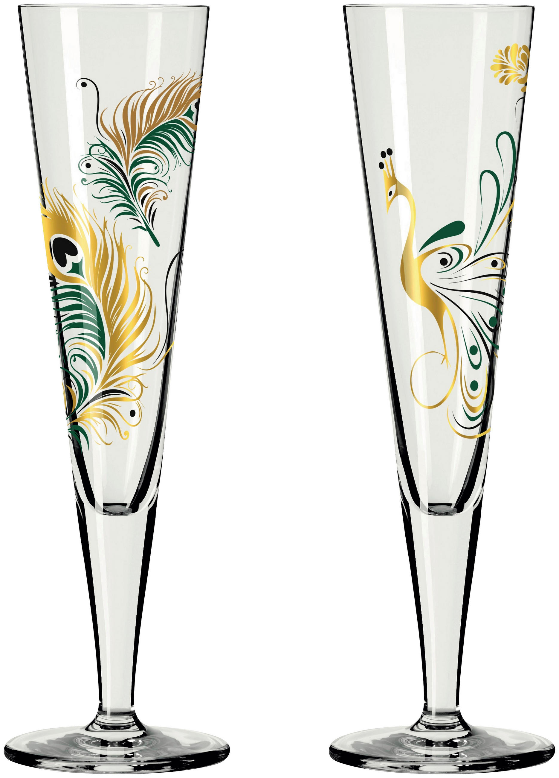 CHAMPAGNERGLAS 205 ml 2-teilig  - Transparent/Goldfarben, Trend, Glas (7.2/24.0cm) - Ritzenhoff