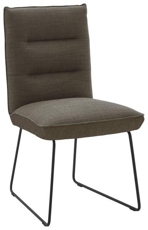 STUHL in Stahl Flachgewebe Metall, Textil - Dunkelbraun/Schwarz, Design, Textil/Metall (49/93/59cm) - Dieter Knoll