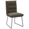 STUHL  in Stahl Flachgewebe  - Dunkelbraun/Schwarz, Design, Textil/Metall (49/93/59cm) - Dieter Knoll