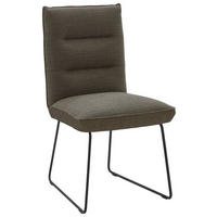STUHL - Dunkelbraun/Schwarz, Design, Textil/Metall (49/93/59cm) - Dieter Knoll