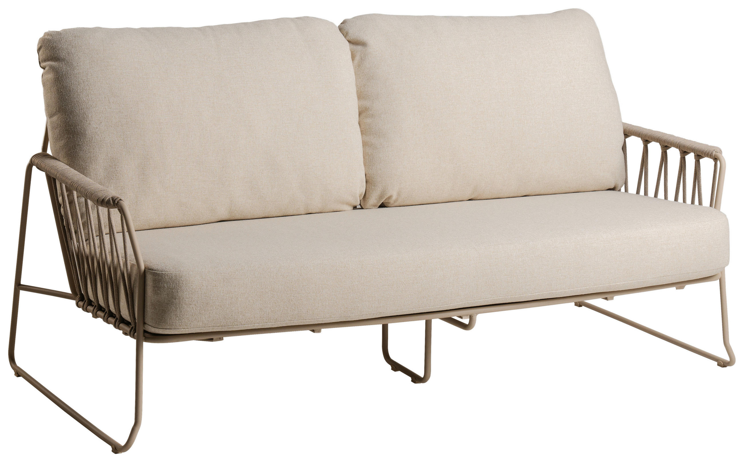 LOUNGESOFA  - Champagner/Weiß, MODERN, Textil/Metall (180/83/60cm) - Tierra Outdoor