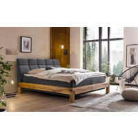 POSTEL BOXSPRING, 160/200 cm, antracitová - antracitová/barvy buku, Natur, dřevo/textil (160/200cm) - Livetastic