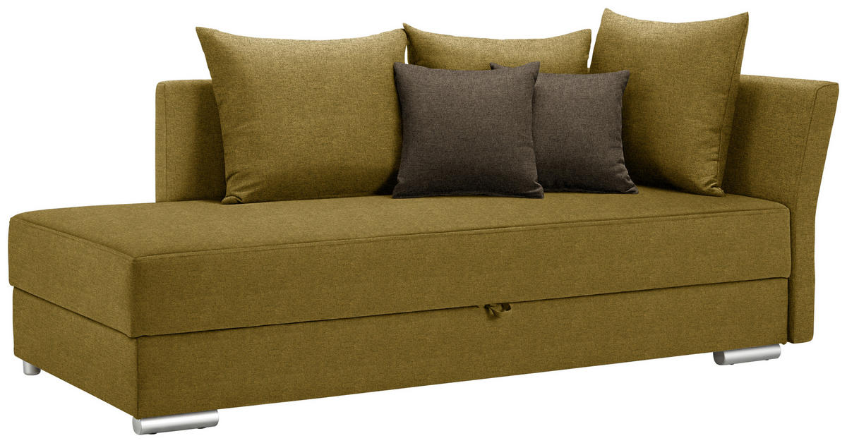 LEŽADLO, textil, 220/93/100 cm - jantárová/tmavohnedá, Design, textil/plast (220/93/100cm) - Livetastic