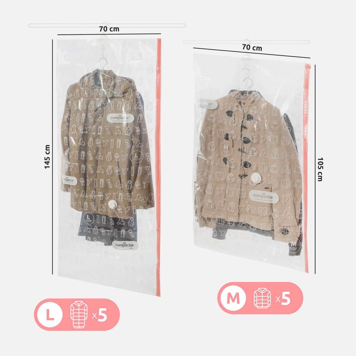 TAŠKA NA USCHOVÁNÍ - průhledné, Lifestyle, plast (70/145cm)