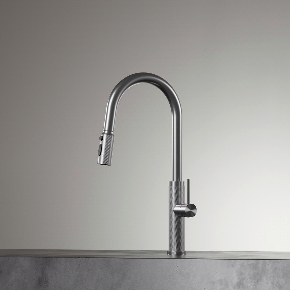 KÜCHENARMATUR  - Edelstahlfarben, Design, Metall (4,3/45,4/23cm) - Dieter Knoll