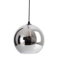 HÄNGELEUCHTE 25/125 cm   - Silberfarben/Schwarz, Design, Glas/Kunststoff (25/125cm) - Näve