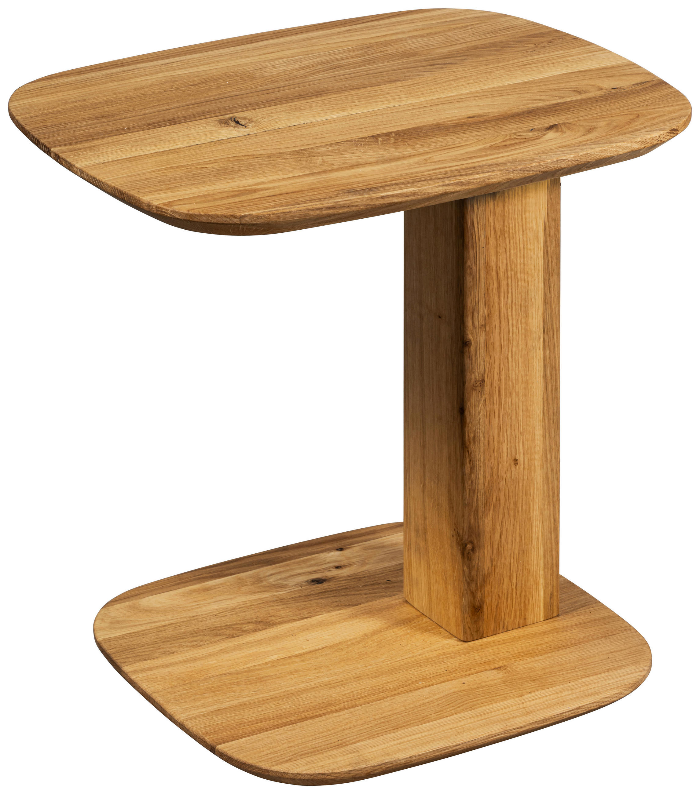BEISTELLTISCH 50/40/48-67 cm Eiche Hartholz Eichefarben organisch  - Eichefarben, Design, Holz/Kunststoff (50/40/48-67cm) - Linea Natura