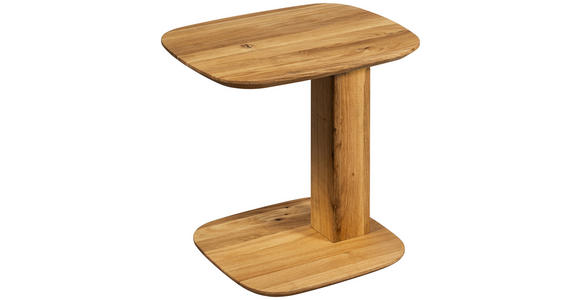 BEISTELLTISCH 50/40/48-67 cm Eiche Hartholz Eichefarben organisch  - Eichefarben, Design, Holz/Kunststoff (50/40/48-67cm) - Linea Natura