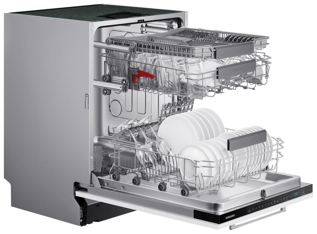 GESCHIRRSPÜLER DW60A6092BB/EO  - Weiß, Basics, Glas/Kunststoff (59,8/81,5/55cm) - Samsung