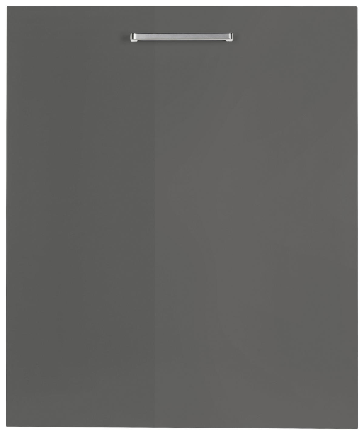 GESCHIRRSPÜLERFRONT 45/72/1,9 cm  in Schieferfarben  - Schieferfarben/Edelstahlfarben, MODERN, Holzwerkstoff/Metall (45/72/1,9cm) - Nobilia