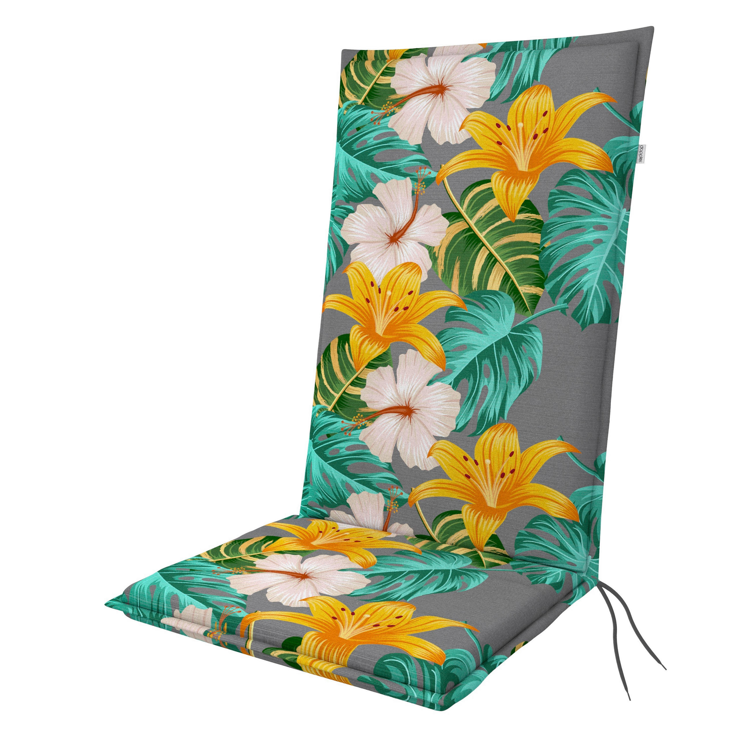 PODUŠKA NA KRESLO, 119/48/6 cm - sivá, Basics, textil (119/48/6cm) - Doppler