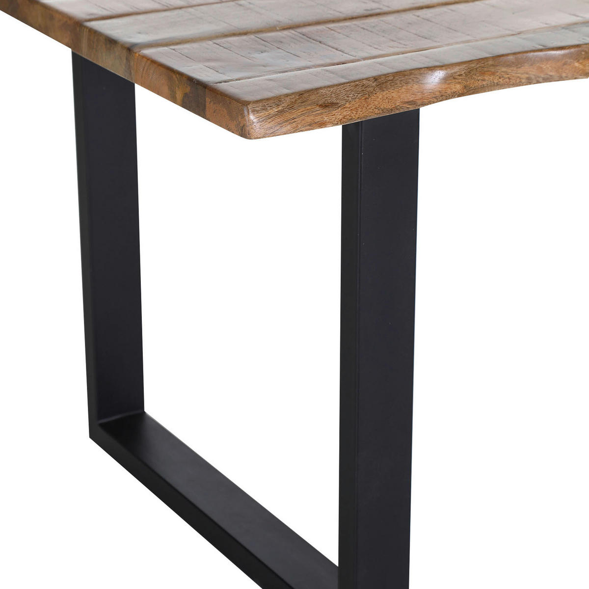 ESSTISCH in Holz 180/90/76 cm  - Schwarz/Naturfarben, Trend, Holz/Metall (180/90/76cm) - Landscape