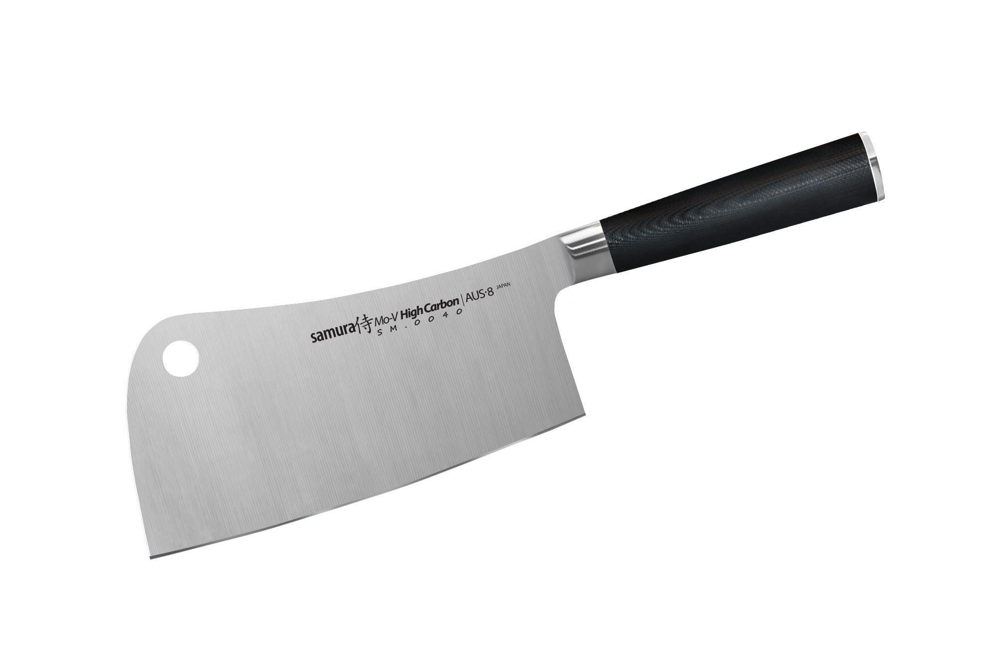 VIŠENAMENSKI NOŽ  Samura MO-V Cleaver 18/9/2 cm           nerđajući čelik - boja nerđajućeg čelika/crna, Osnovno, staklo/metal (18/9/2cm) - Samura