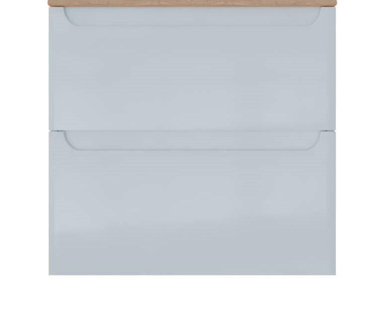DONJI ELEMENT  boje hrasta, bijela visoki sjaj  - boje hrasta/bijela visoki sjaj, Basics, drvo (60/46/57,5cm)