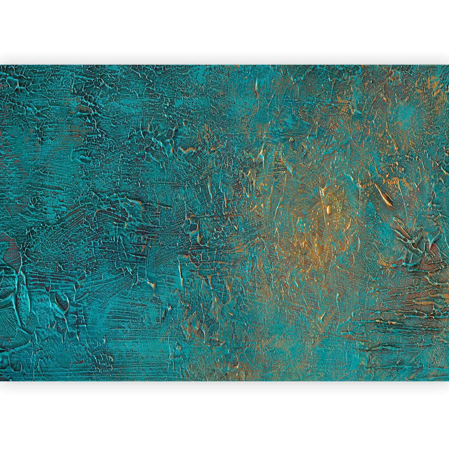 FOTOTAPETE  - Türkis/Kupferfarben, Basics, Textil (250/175cm) - artgeist