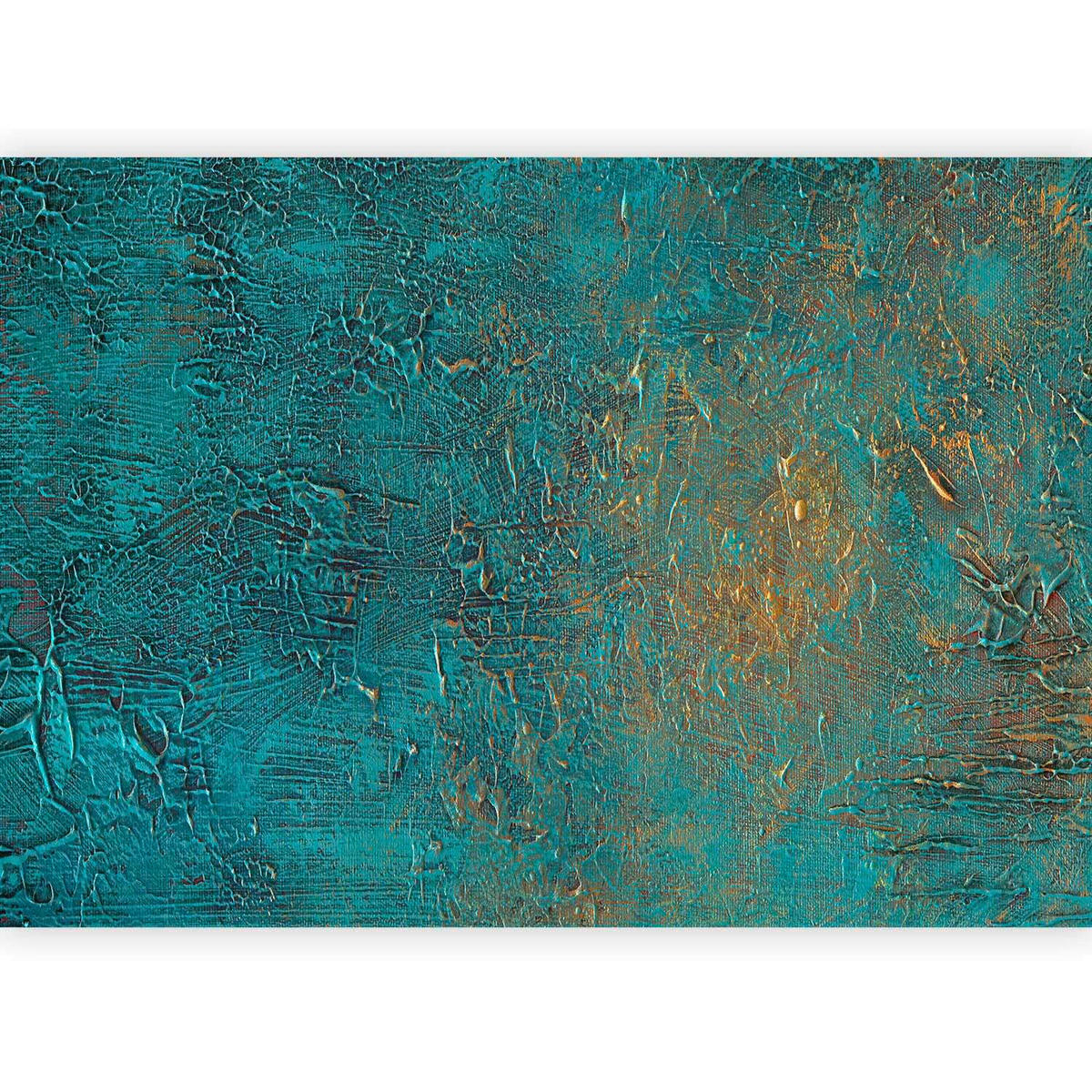 FOTOTAPETE  - Türkis/Kupferfarben, Basics, Textil (150/105cm) - artgeist