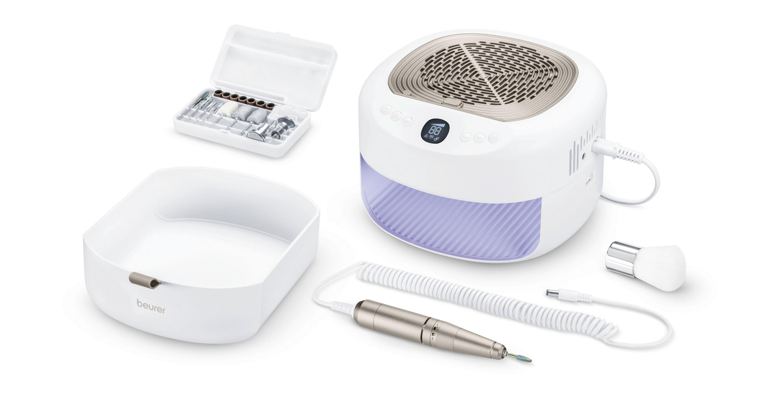 MANIKÜRESET MP 200  - Lila/Weiß, Trend, Kunststoff (19/19/12cm) - Beurer