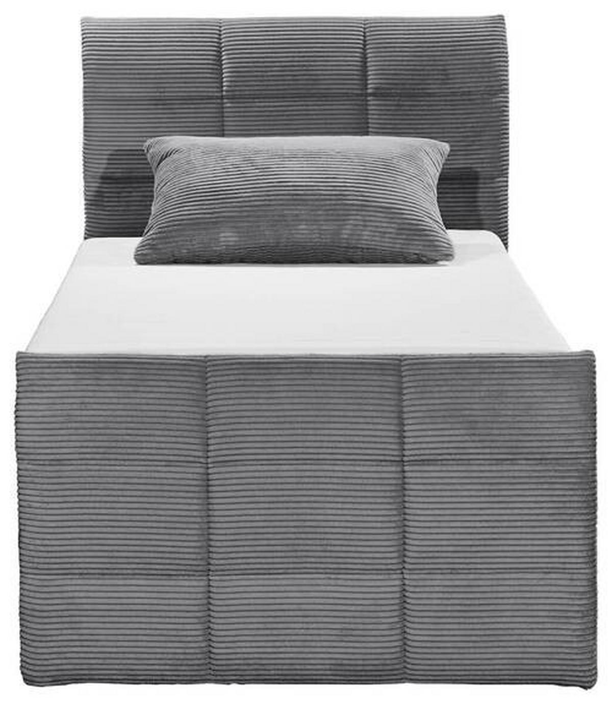 BOXSPRINGBETT 120/200 cm  in Dunkelgrau  - Dunkelgrau/Schwarz, Modern, Holzwerkstoff/Kunststoff (120/200cm) - MID.YOU