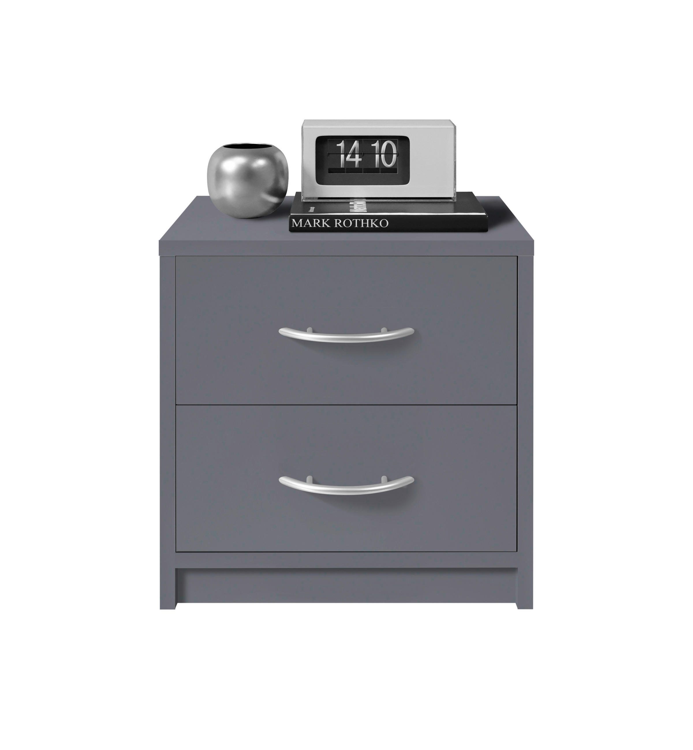 NOĆNI STOČIĆ grafitno siva  - siva/crna, Osnovno, pločasti materijal/plastika (38,5/39/28,2cm) - Hom`in