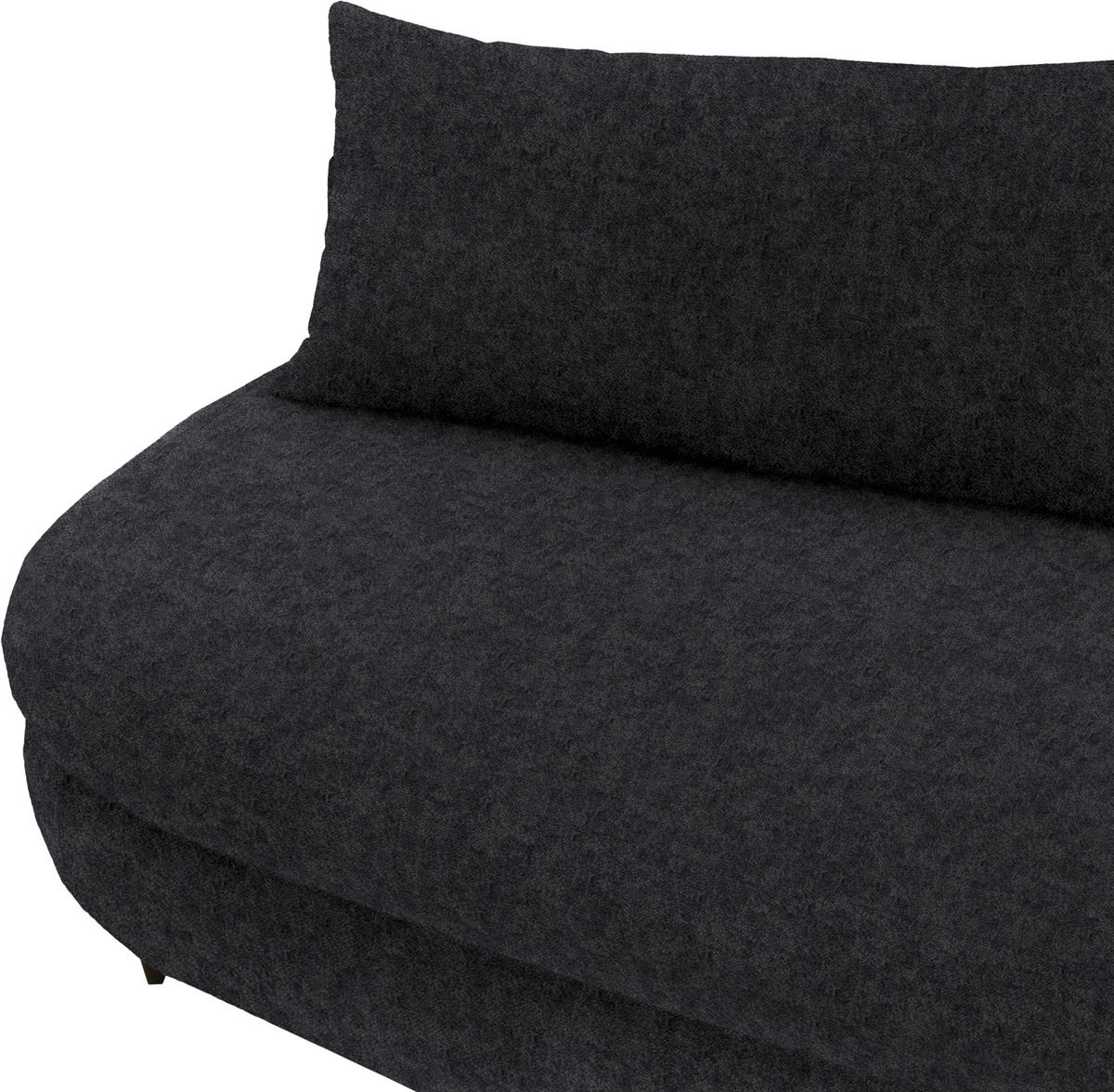 SCHLAFSOFA in Velours Dunkelgrau  - Dunkelgrau/Schwarz, Design, Holz/Textil (213/89/105cm) - Novel