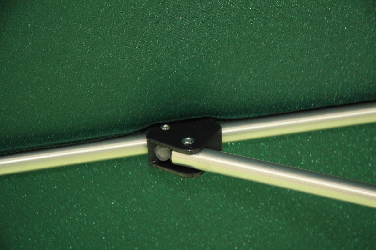 SLNEČNÍK 300 cm - tmavozelená/platinová, Basics, kov/textil (300cm) - Gardenson