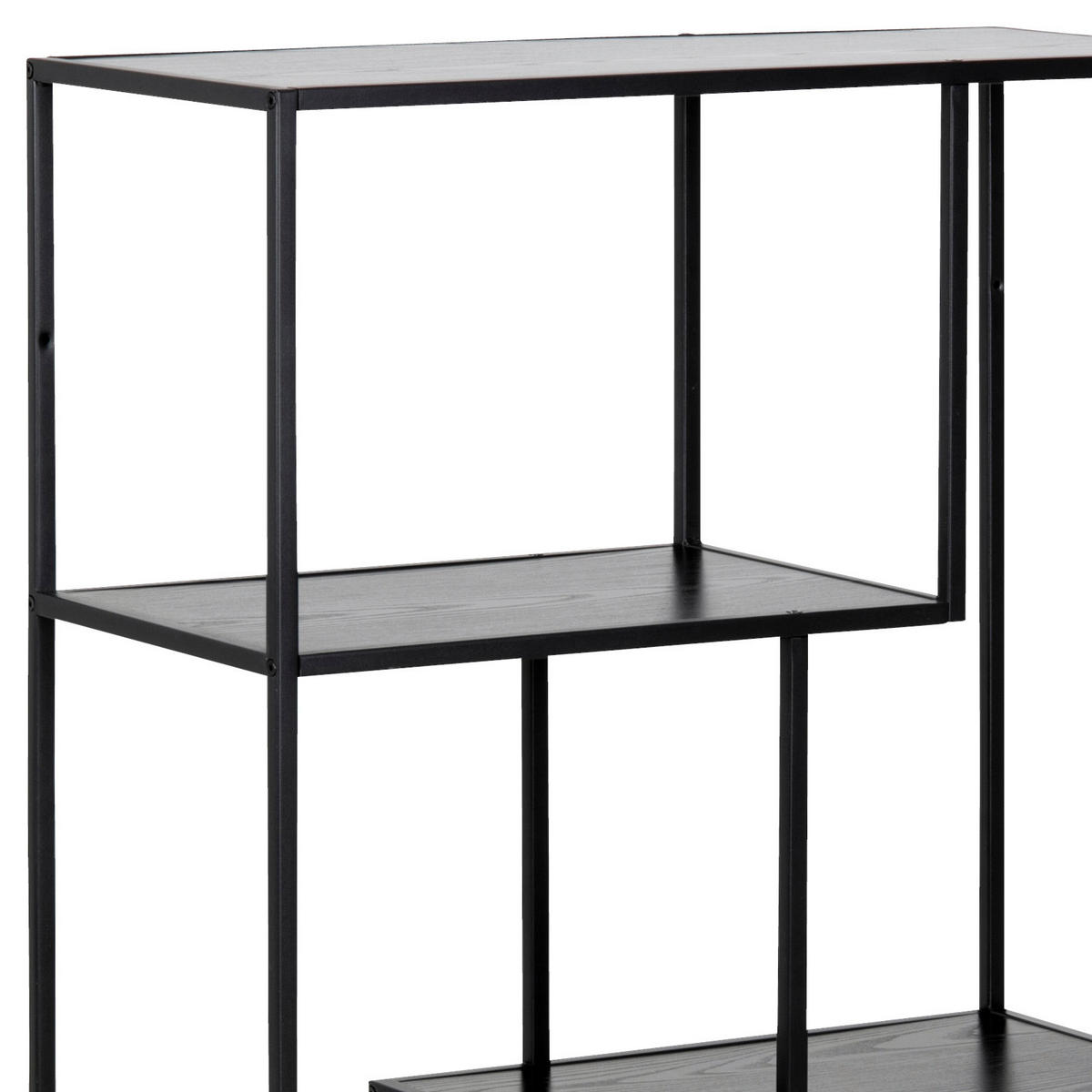 POLIČNI ELEMENT crna, boja jasena  - boja jasena/crna, Trendi, metal/pločasti materijal (77/114/35cm) - Carryhome
