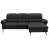 ECKSOFA in Flachgewebe Schwarz  - Schwarz, Konventionell, Textil/Metall (260/181cm) - Beldomo Speed