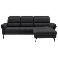 ECKSOFA in Flachgewebe Schwarz  - Schwarz, Konventionell, Textil/Metall (260/181cm) - Beldomo Speed
