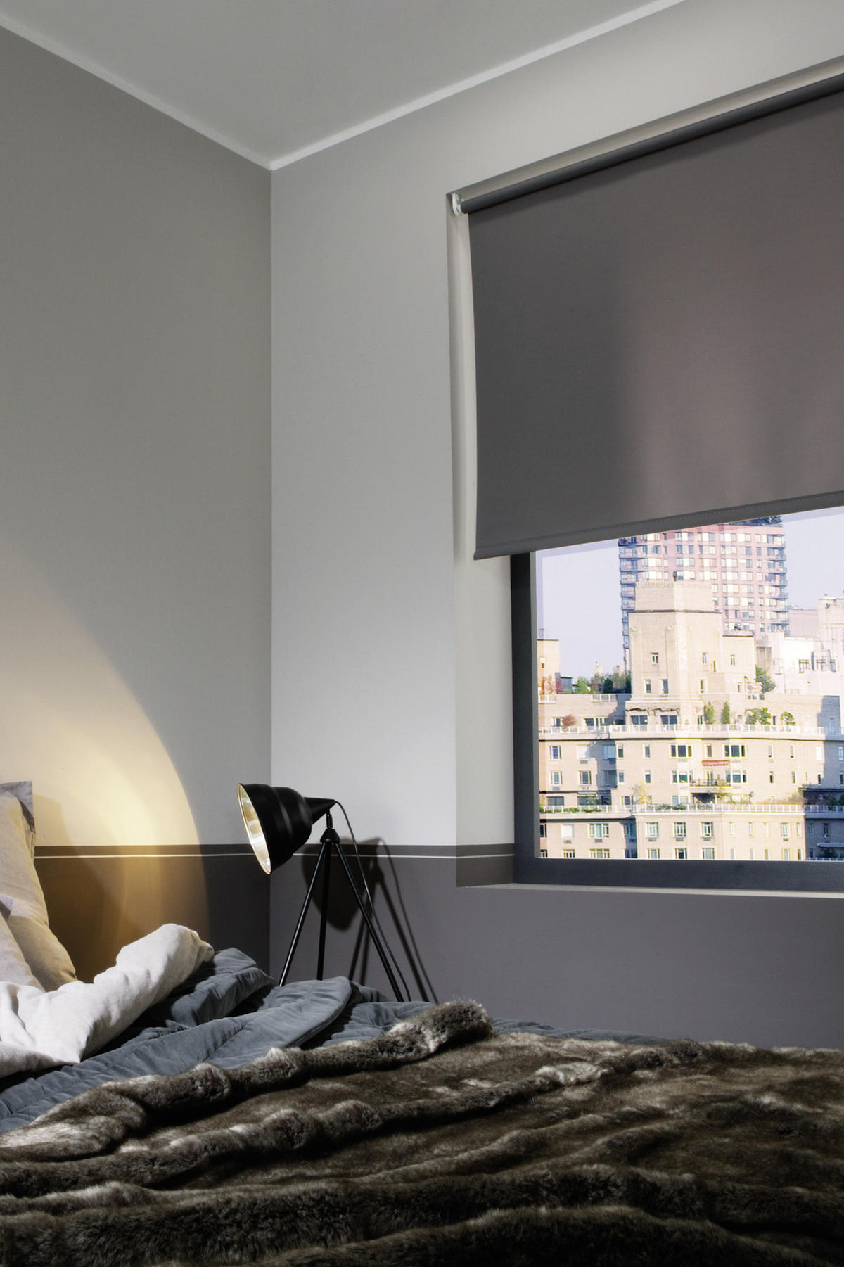 ROLLO  halbtransparent  60/160 cm    - Grau, Design, Textil (60/160cm) - Homeware