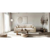 3-SITZER-SOFA MEGA Cord Beige  - Beige/Schwarz, Design, Textil (252cm) - MID.YOU