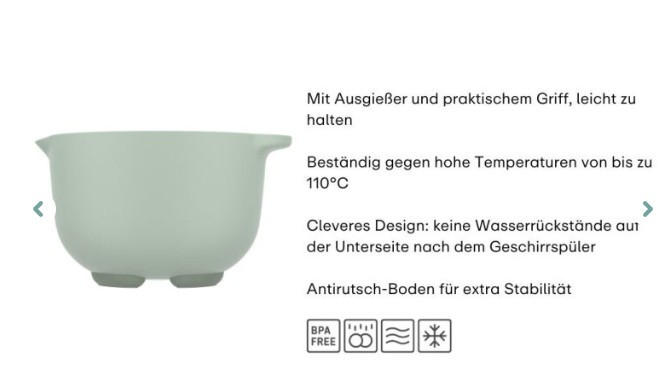 RÜHRSCHÜSSEL - Salbeigrün, KONVENTIONELL, Kunststoff (3l) - Mepal