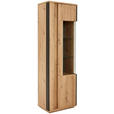 VITRINE in Anthrazit, Eiche Artisan  - Anthrazit/Eiche Artisan, Design, Glas/Holzwerkstoff (64/200/41cm) - Cantus