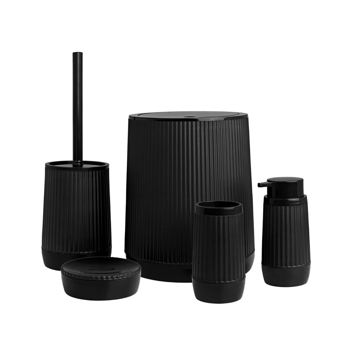 SADA KÚPEĽNOVÝCH DOPLNKOV antracitová - antracitová, Design, plast - Novel