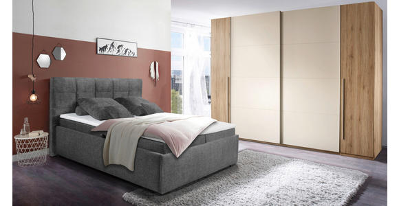 POLSTERBETT Matratze, Bettkasten, Topper Graphitfarben 180/200 cm  - Graphitfarben/Schwarz, KONVENTIONELL, Kunststoff/Textil (180/200cm) - Esposa