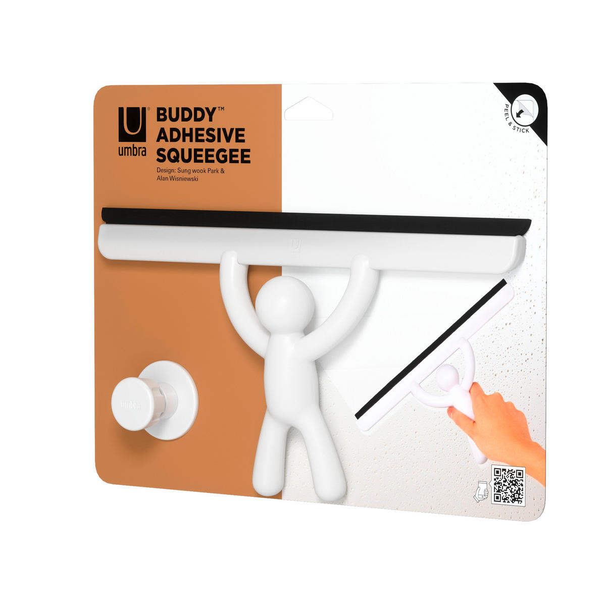 BRISAČ ZA PLOČICE I ZID   BUDDY  - bijela, Basics, plastika (19/4/26cm) - Umbra