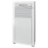 Pantofar 52/111/37 cm  - alb/culoare crom, Design, metal/material pe bază de lemn (52/111/37cm) - Carryhome