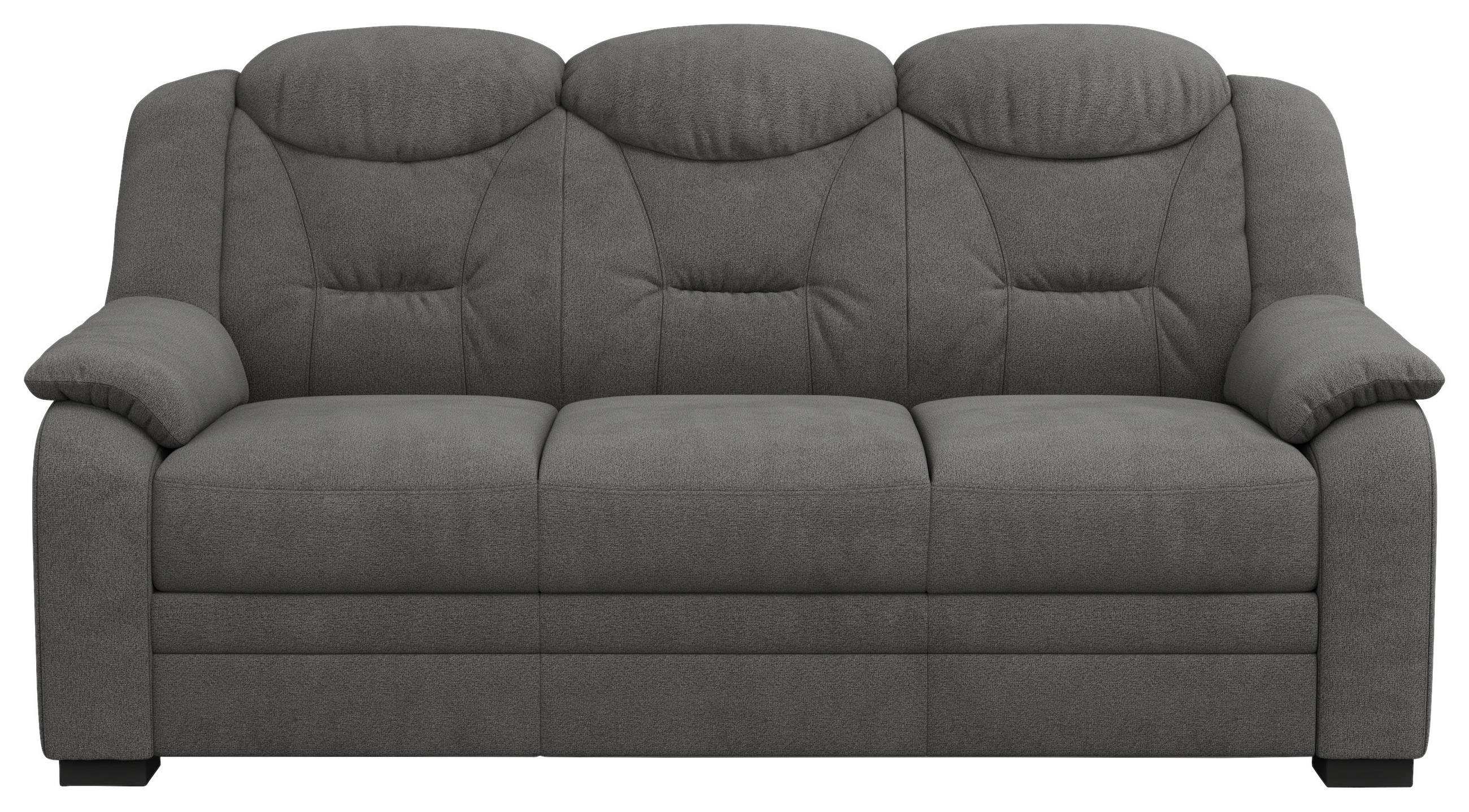 3-SITZER-SOFA Chenille Anthrazit  - Anthrazit/Schwarz, Basics, Kunststoff/Textil (189/99/99cm) - MID.YOU